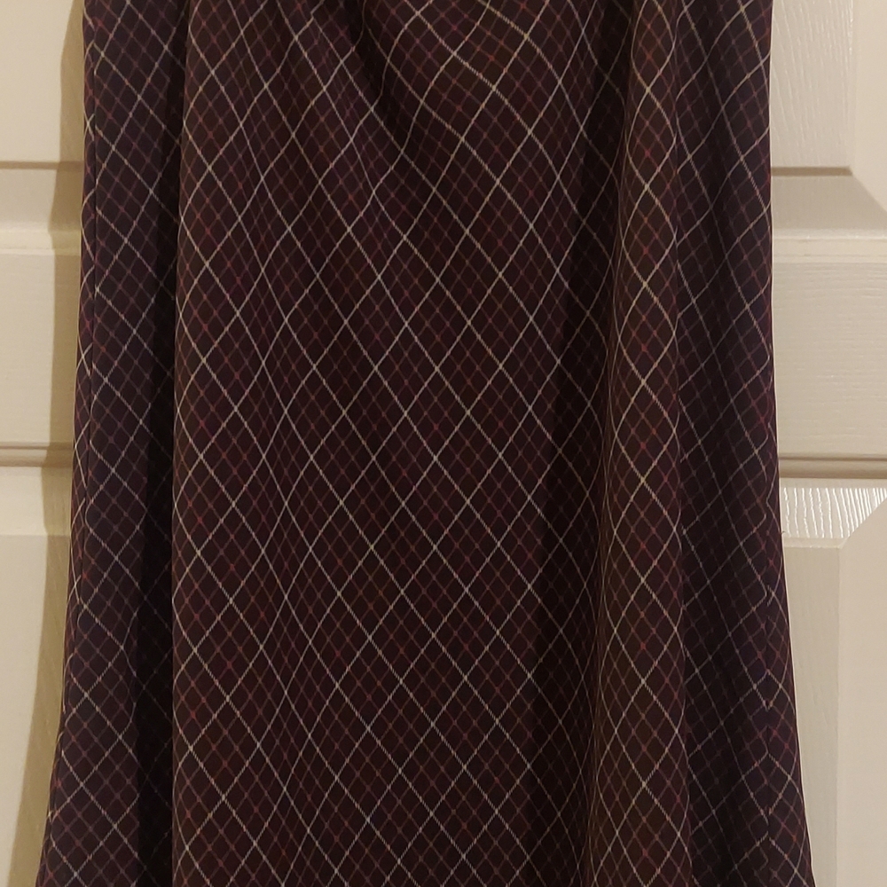 Worthington Dark Plaid Maxi Skirt